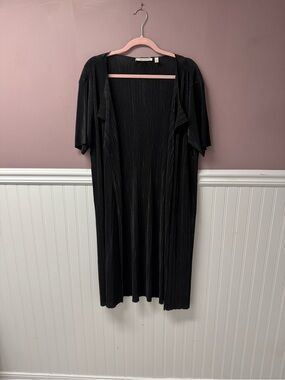 Cyrus Black Pleated Duster Cardigan